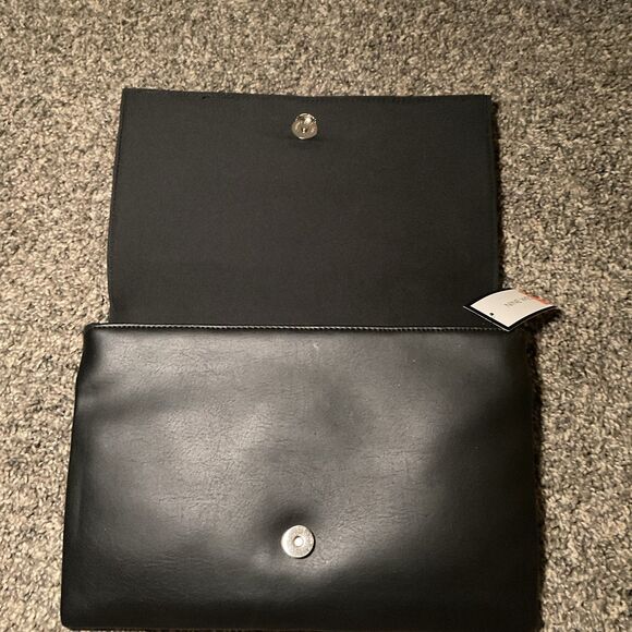 Black Clutch purse With Silver Studded Beading. Stud Clutch. - Picture 8 of 9